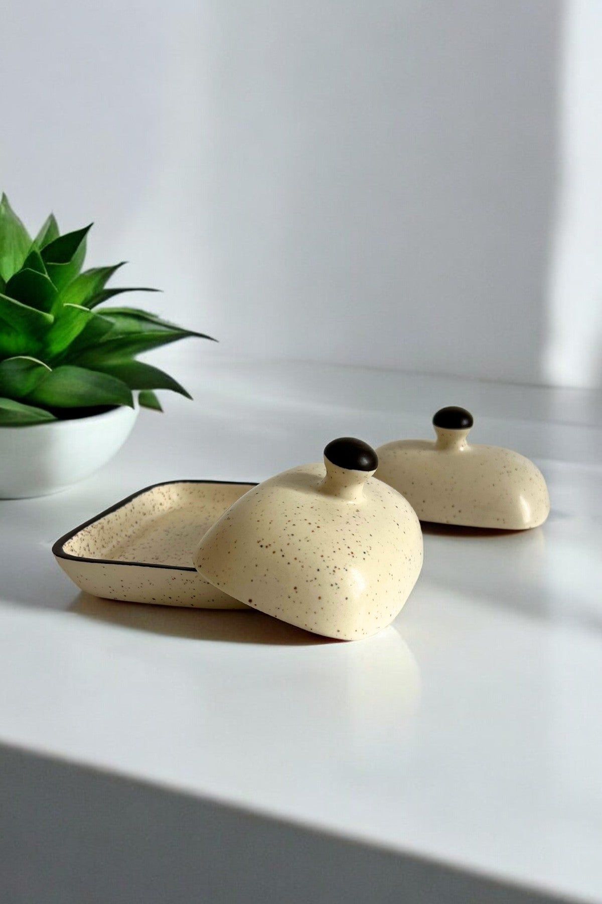 Monochrome Harmony Butter Dish